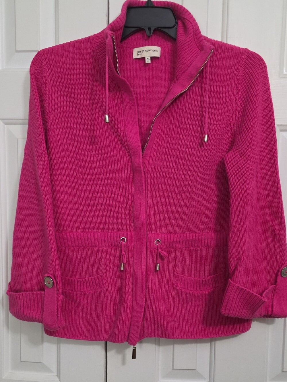 Jones New York XL Soft Knit Zip-Front Cardigan | Excellent Pre-Owned Condition